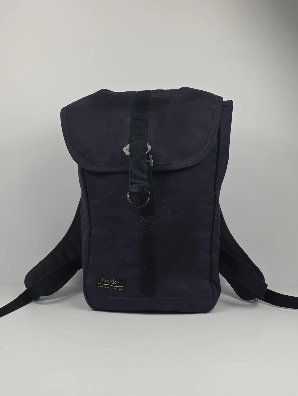 Rare Trakke Arkaig Bleu Navy Waterproof Waxed Canvas Backpack